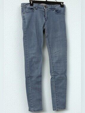 Korean Leshop Light Blue Skinny Calves Zip Jean Sz 2 Low Rise Department Brand